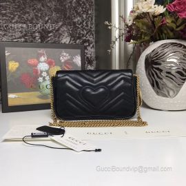 Gucci GG Marmont Matelasse Leather Super Mini Bag Black 476433