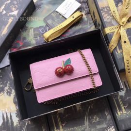 Gucci Signature Mini Bag With Cherries Pink 481291