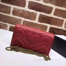 Gucci GG Marmont Matelasse Leather Mini Bag Red 488426