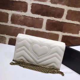 Gucci GG Marmont Matelasse Leather Mini Bag White 488426