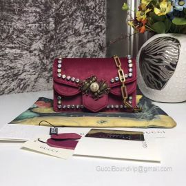 Gucci Broadway Velvet Mini Bag Fuchsia 489218