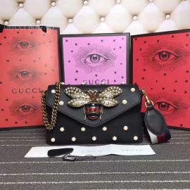 Gucci Broadway Leather Mini Bag Black 453778