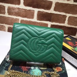 Gucci GG Marmont Matelasse Mini Bag Green 474575