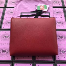 Gucci Print Leather Medium Portfolio Wine 500981