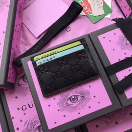 Gucci Signature Leather Card Case Black 233166