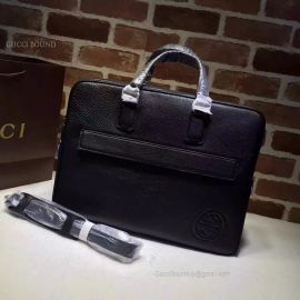Gucci Leather Briefcase Black Bag 322057