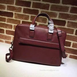 Gucci Leather Briefcase Bag Wine 322057