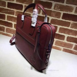 Gucci Leather Briefcase Bag Wine 322057