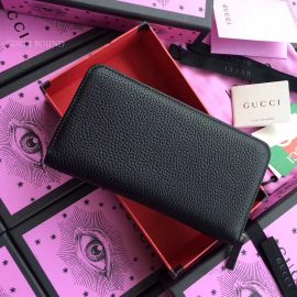 Gucci GG Icon Guccissima Large Zip Around Wallet Black Men 307987