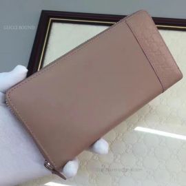 Gucci New Authentic Zip-Around Leather Wallet Nude 307993
