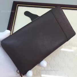 Gucci New Authentic Zip-Around Leather Wallet Black 307993