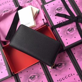 Gucci Nwt Gucci Soho Leather Zip Around Wallet Black 308004