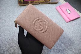 Gucci Nwt Gucci Soho Leather Zip Around Wallet Nude 308004