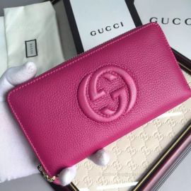 Gucci Nwt Gucci Soho Leather Zip Around Wallet Lilac 308004