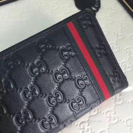 Gucci Sima Leather Wallet Black 308009