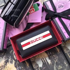 Gucci Zip Around Black Wallet 408831