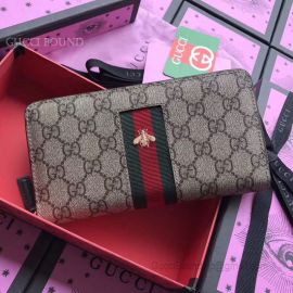 Gucci Web GG Supreme Zip Around Wallet 408831