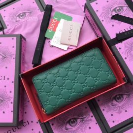 Gucci GG Supreme Zip Around Wallet Green 410102