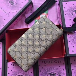 Gucci GG Supreme Bees Zip Around Wallet 410102