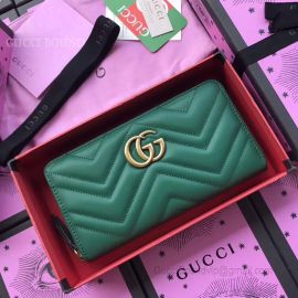 Gucci GG Marmont Zip Around Wallet Green 443123