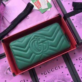 Gucci GG Marmont Zip Around Wallet Green 443123