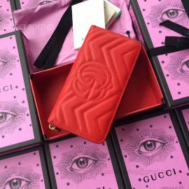 Gucci GG Marmont Zip Around Wallet Red 443123