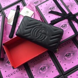 Gucci GG Marmont Zip Around Wallet Black 443123