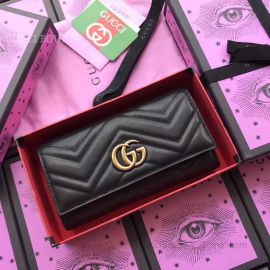 Gucci GG Marmont Continental Wallet Black 443436