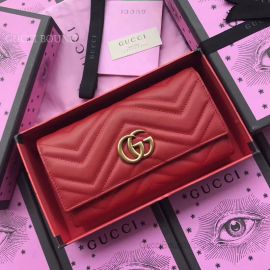 Gucci GG Marmont Continental Wallet Red 443436