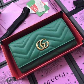 Gucci GG Marmont Continental Wallet Green 443436