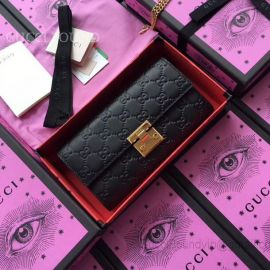 Gucci Padlock Continental Wallet Black 453506