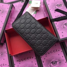 Gucci Signature Zip Around Wallet Black 473928