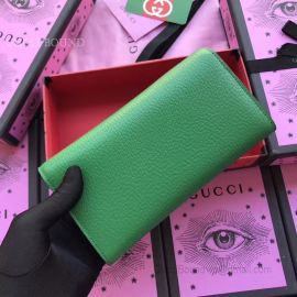Gucci Leather Double G And Crystals Wallet Green 499313