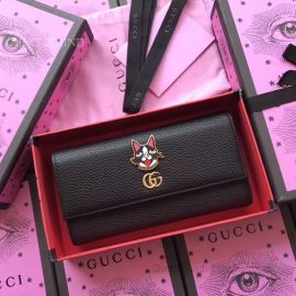 Gucci Leather Continental Wallet With Bosco Black 499324