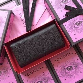 Gucci Leather Continental Wallet With Bosco Black 499324