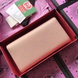 Gucci Leather Continental Wallet With Butterfly Pink 499359