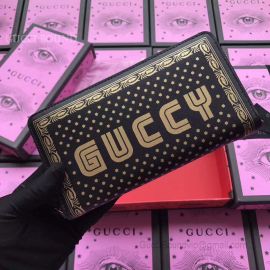 Guccy Zip Around Wallet Black 510488