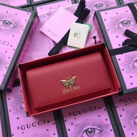 Gucci Garden Butterfly Calfskin Continental Wallet Red 516926