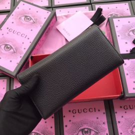 Gucci Garden Bat Calfskin Continental Wallet Black 516926