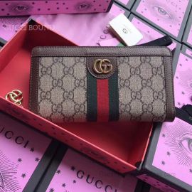 Gucci Ophidia GG Zip Around Wallet Brown 523154