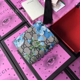 Gucci Padlock Wallet Blue Flower 453155