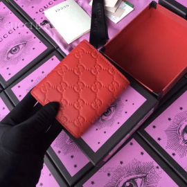 Gucci Signature Padlock Wallet Red 453155