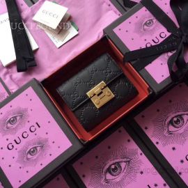 Gucci Signature Padlock Wallet Black 453155