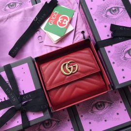 Gucci GG Marmont Matelasse Wallet Red 474802