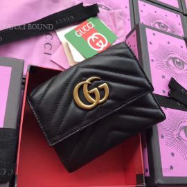 Gucci GG Marmont Matelasse Wallet Black 474802