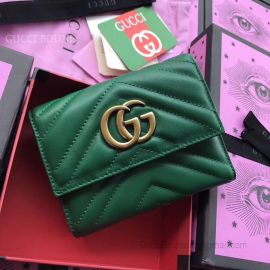 Gucci GG Marmont Matelasse Wallet Green 474802