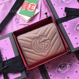 Gucci GG Marmont Matelasse Wallet Pink 474802