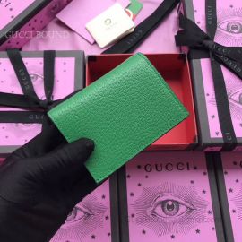 Gucci Embroidered Leather Card Holder Green 499311