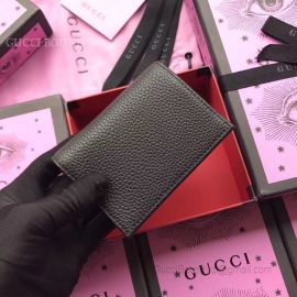 Gucci Leather Card Case With Bosco Black 499325