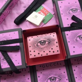Gucci Leather Printed Wallet Pink 516929